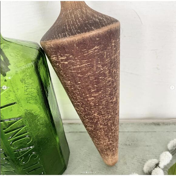 Antique Wood Pestle Masher Kitchen Tool Utensil Gadget Brown Primitive Farmhouse - Picture 4 of 9